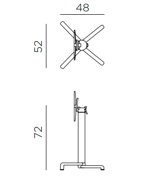 podstawa stołu Scudo, podstawa stołu, podstawa aluminiowa malowana proszkowo, podstawa do mebli outdoor, podstawa odporna na warunki atmosferyczne