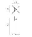 podstawa stołu Scudo High, podstawa stołu, podstawa aluminiowa malowana proszkowo, podstawa do mebli outdoor, podstawa odporna na warunki atmosferyczne