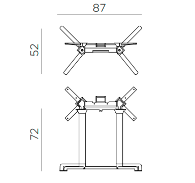 podstawa stołu Scudo, podstawa stołu, podstawa aluminiowa malowana proszkowo, podstawa do mebli outdoor, podstawa odporna na warunki atmosferyczne
