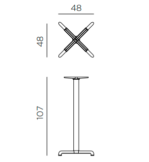 podstawa stołu Calice, podstawa stołu, podstawa aluminiowa malowana proszkowo, podstawa do mebli outdoor, podstawa odporna na warunki atmosferyczne