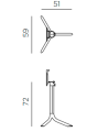 podstawa stołu Flute, podstawa stołu, podstawa aluminiowa malowana proszkowo, podstawa do mebli outdoor, podstawa odporna na warunki atmosferyczne