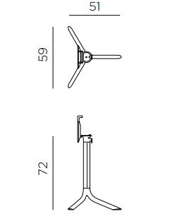 podstawa stołu Flute, podstawa stołu, podstawa aluminiowa malowana proszkowo, podstawa do mebli outdoor, podstawa odporna na warunki atmosferyczne