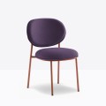 krzesło Pedrali, krzesło Stiel, krzesło tapicerowane, włoski design, stalowa rama, krzesło do jadalni, krzesło do restauracji, nowoczesne krzesło, minimalistyczny design