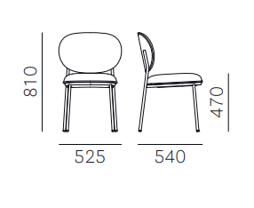 krzesło Pedrali, krzesło Stiel, krzesło tapicerowane, włoski design, stalowa rama, krzesło do jadalni, krzesło do restauracji, nowoczesne krzesło, minimalistyczny design