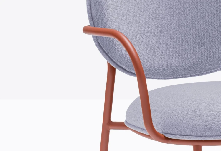 krzesło Pedrali, krzesło Stiel, krzesło tapicerowane, włoski design, stalowa rama, krzesło do jadalni, krzesło do restauracji, nowoczesne krzesło, minimalistyczny design