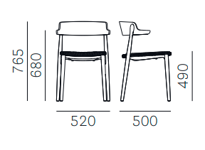 krzesło Nemea, krzesło Pedrali, krzesło drewniane, krzesło jesionowe, krzesło do jadalni, krzesło do kuchni, krzesło styl skandynawski, włoski design, nowoczesny design