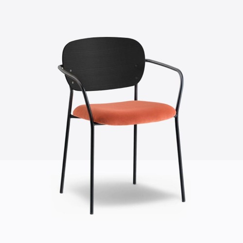 krzesło Jazz, krzesło Pedrali, włoski design, krzesło tapicerowane, krzesło ze stali, krzesło z podłokietnikami, krzesło ergonomiczne, nowoczesne krzesło, eleganckie krzesło, krzesło do restauracji, krzesło do biura, krzesło do jadalni