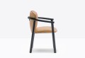 krzesło Lamorisse, krzesło Pedrali, włoski design, krzesło drewniane, krzesło tapicerowane, krzesło z podłokietnikami, drewno jesionowe, eleganckie krzesło, meble włoskie, krzesło do jadalni, krzesło do restauracji, komfortowe siedzisko