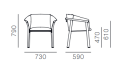 krzesło Lamorisse, krzesło Pedrali, włoski design, krzesło drewniane, krzesło tapicerowane, krzesło z podłokietnikami, drewno jesionowe, eleganckie krzesło, meble włoskie, krzesło do jadalni, krzesło do restauracji, komfortowe siedzisko