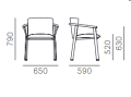 krzesło Lamorisse, krzesło Pedrali, włoski design, krzesło aluminiowe, krzesło tapicerowane, krzesło z podłokietnikami, krzesło outdoorowe, eleganckie krzesło, meble włoskie, krzesło na taras, krzesło do restauracji
