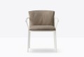 krzesło Lamorisse, krzesło Pedrali, włoski design, krzesło aluminiowe, krzesło tapicerowane, krzesło z podłokietnikami, krzesło outdoorowe, eleganckie krzesło, meble włoskie, krzesło na taras, krzesło do restauracji