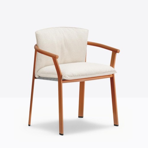 krzesło Lamorisse, krzesło Pedrali, włoski design, krzesło aluminiowe, krzesło tapicerowane, krzesło z podłokietnikami, krzesło outdoorowe, eleganckie krzesło, meble włoskie, krzesło na taras, krzesło do restauracji
