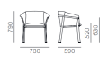 krzesło Lamorisse, krzesło Pedrali, włoski design, krzesło aluminiowe, krzesło tapicerowane, krzesło z podłokietnikami, krzesło outdoorowe, eleganckie krzesło, meble włoskie, krzesło na taras, krzesło do restauracji