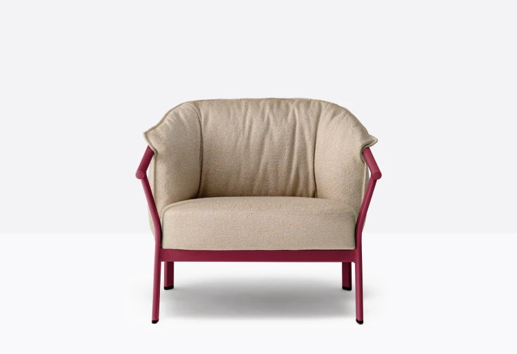 fotel Lamorisse, fotel Pedrali, włoski design, fotel aluminiowy, fotel tapicerowany, fotel z podłokietnikami, fotel outdoorowy, elegancki fotel, meble włoskie, fotel na taras, fotel do restauracji