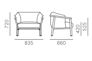 fotel Lamorisse, fotel Pedrali, włoski design, fotel drewniany, fotel tapicerowany, fotel z podłokietnikami, drewno jesionowe, meble włoskie, fotel do salonu, fotel do restauracji, komfortowe siedzisko