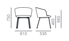 krzesło Nym, krzesło Pedrali, włoski design, krzesło stalowe, krzesło tapicerowane, krzesło do jadalni, krzesło do restauracji, krzesło ergonomiczne