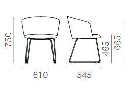 krzesło Nym, krzesło Pedrali, włoski design, krzesło stalowe, krzesło tapicerowane, krzesło do jadalni, krzesło do restauracji, krzesło ergonomiczne