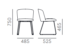 krzesło Nym, krzesło Pedrali, włoski design, krzesło stalowe, krzesło tapicerowane, krzesło do jadalni, krzesło do restauracji, krzesło ergonomiczne
