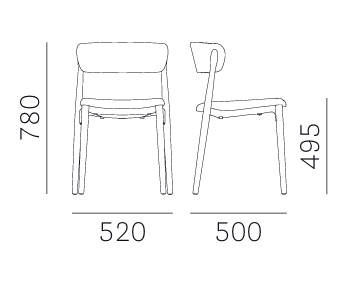 krzesło Nemea, krzesło Pedrali, krzesło drewniane, krzesło jesionowe, krzesło do jadalni, krzesło do kuchni, krzesło styl skandynawski, włoski design, nowoczesny design