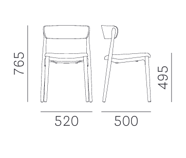 krzesło Nemea, krzesło Pedrali, krzesło drewniane, krzesło do jadalni, krzesło do kuchni, krzesło styl skandynawski, włoski design, nowoczesny design