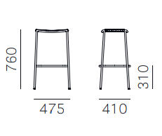 hoker Philia, hoker Pedrali, hoker outdoorowy, hoker na taras, hoker ogrodowy, hoker do restauracji, hoker pleciony, nowoczesny design, włoski design