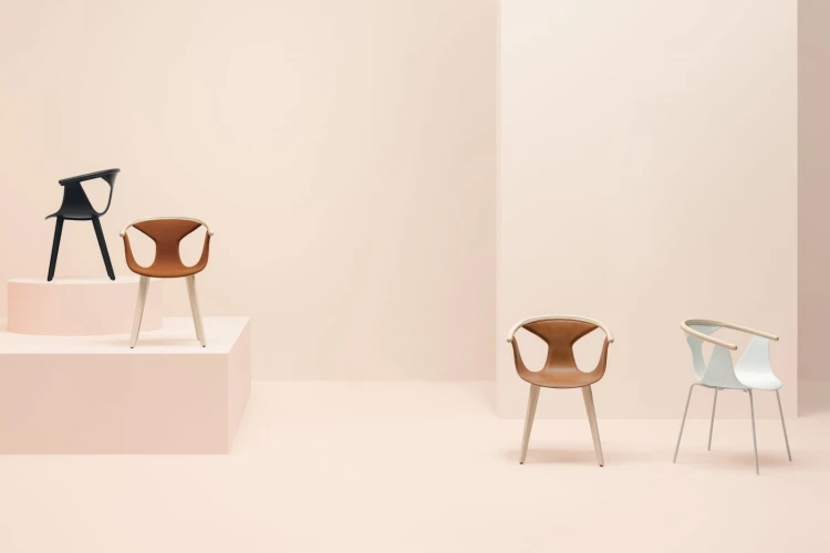 krzesło Fox, krzesło tapicerowane, krzesło z drewna jesionowego, designerskie krzesło, nowoczesne krzesło do jadalni, włoskie krzesło, krzesło ze stalową ramą