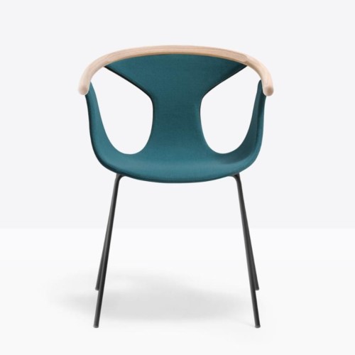 krzesło Fox, krzesło, krzesło z drewna jesionowego, designerskie krzesło, nowoczesne krzesło do jadalni, eleganckie krzesło tapicerowane, włoskie krzesło, krzesło ze stalową ramą