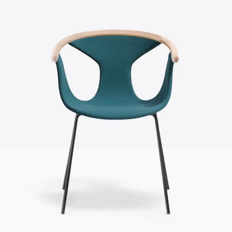krzesło Fox, krzesło, krzesło z drewna jesionowego, designerskie krzesło, nowoczesne krzesło do jadalni, eleganckie krzesło tapicerowane, włoskie krzesło, krzesło ze stalową ramą