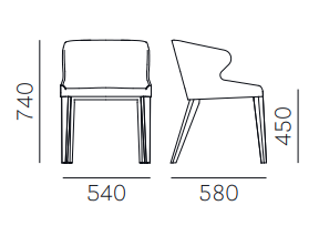 krzesło Leila, krzesło Pedrali, krzesło tapicerowane, krzesło dębowe, krzesło do jadalni, krzesło do biura, krzesło do gabinetu, włoski design