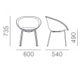 krzesło Pedrali, krzesło Gliss, designerskie krzesło, włoski design, krzesło z podłokietnikami, krzesło do jadalni, krzesło do kuchni, krzesło do restauracji, krzesło do kawiarni, krzesło konferencyjne