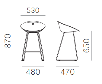 hoker Pedrali, hoker Gliss, designerski hoker, włoski design, hoker z podłokietnikami, hoker do jadalni, hoker do kuchni, hoker do restauracji, hoker do kawiarni