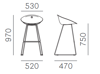 hoker Pedrali, hoker Gliss, designerski hoker, włoski design, hoker z podłokietnikami, hoker do jadalni, hoker do kuchni, hoker do restauracji, hoker do kawiarni