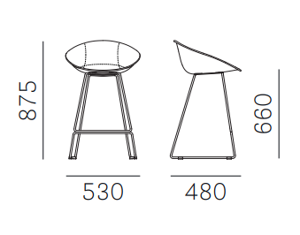 hoker Pedrali, hoker Gliss, designerski hoker, włoski design, hoker z podłokietnikami, hoker do jadalni, hoker do kuchni, hoker do restauracji, hoker do kawiarni