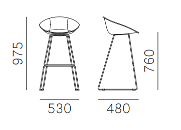 hoker Pedrali, hoker Gliss, designerski hoker, włoski design, hoker z podłokietnikami, hoker do jadalni, hoker do kuchni, hoker do restauracji, hoker do kawiarni
