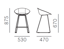 hoker Pedrali, hoker Gliss, designerski hoker, włoski design, hoker z podłokietnikami, hoker do jadalni, hoker do kuchni, hoker do restauracji, hoker do kawiarni