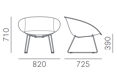 fotel Pedrali, fotel Gliss, designerski fotel, włoski design, fotel z podłokietnikami, fotel do salonu, fotel  do restauracji, fotel do kawiarni