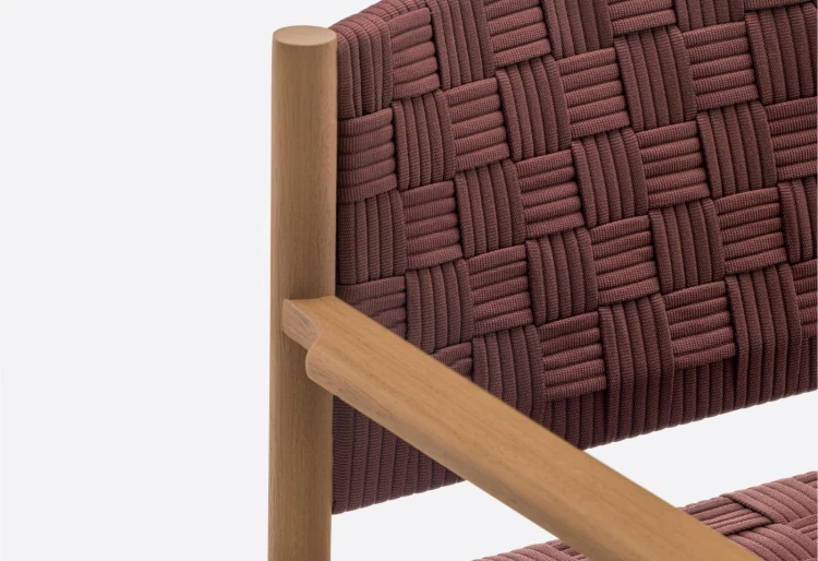 fotel Griante, fotel Pedrali, fotel drewniany, fotel z plecionym siedziskiem, fotel do salonu, fotel do przestrzeni komercyjnych, włoski design