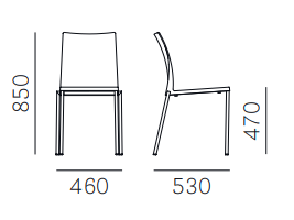 krzesło Kuadra, krzesło Pedrali, krzesło stalowe, krzesło z tworzywa, krzesło do jadalni, krzesło do kawiarni, krzesło do restauracji, nowoczesny design, włoski design