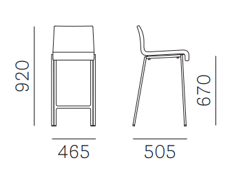 hoker Kuadra, hoker Pedrali, hoker stalowy, hoker do jadalni, hoker do kawiarni, hoker do restauracji, nowoczesny design, włoski design