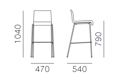 hoker Kuadra, hoker Pedrali, hoker stalowy, hoker do jadalni, hoker do kawiarni, hoker do restauracji, nowoczesny design, włoski design
