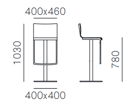 hoker Kuadra, hoker Pedrali, hoker obrotowy, hoker do jadalni, hoker do kuchni, hoker do restauracji, hoker drewniany, nowoczesny hoker, nowoczesny design, włoski design