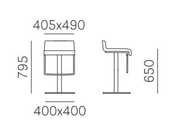 hoker Kuadra, hoker Pedrali, hoker obrotowy, hoker do jadalni, hoker do kuchni, hoker do restauracji, nowoczesny hoker, nowoczesny design, włoski design