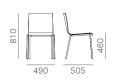 krzesło Kuadra, krzesło Pedrali, krzesło stalowe, krzesło z tworzywa, krzesło do jadalni, krzesło do kawiarni, krzesło do restauracji, nowoczesny design, włoski design