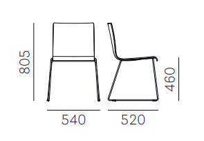 krzesło Kuadra, krzesło Pedrali, krzesło stalowe, krzesło z tworzywa, krzesło do jadalni, krzesło do kawiarni, krzesło do restauracji, nowoczesny design, włoski design