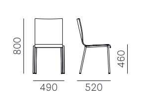 krzesło Kuadra, krzesło Pedrali, krzesło do jadalni, krzesło do kawiarni, krzesło do restauracji, nowoczesny design, włoski design