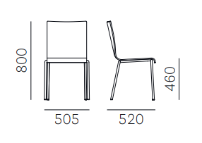 krzesło Kuadra, krzesło Pedrali, krzesło do jadalni, krzesło do kawiarni, krzesło do restauracji, nowoczesny design, włoski design