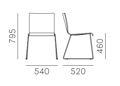 krzesło Kuadra, krzesło Pedrali, krzesło do jadalni, krzesło do kawiarni, krzesło do restauracji, nowoczesny design, włoski design