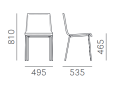 krzesło Kuadra, krzesło Pedrali, krzesło do jadalni, krzesło do kawiarni, krzesło do restauracji, nowoczesny design, włoski design