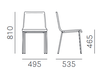 krzesło Kuadra, krzesło Pedrali, krzesło do jadalni, krzesło do kawiarni, krzesło do restauracji, nowoczesny design, włoski design
