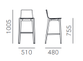 hoker Malmo, hoker Pedrali, hoker drewniany, włoski hoker, hoker do jadalni, hoker do kuchni, hoker do restauracji, nowoczesny design, włoski design